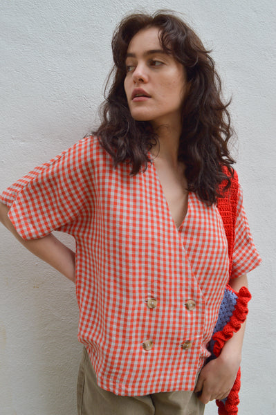 Indi & Cold Red Double Button Shirt