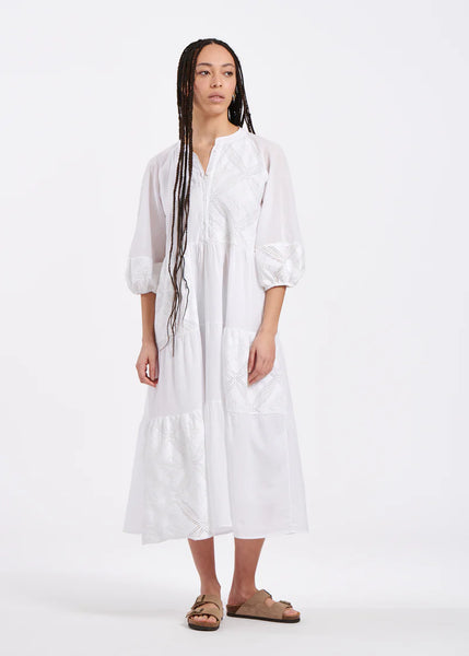 Humility Belle Broiderie Dress - White