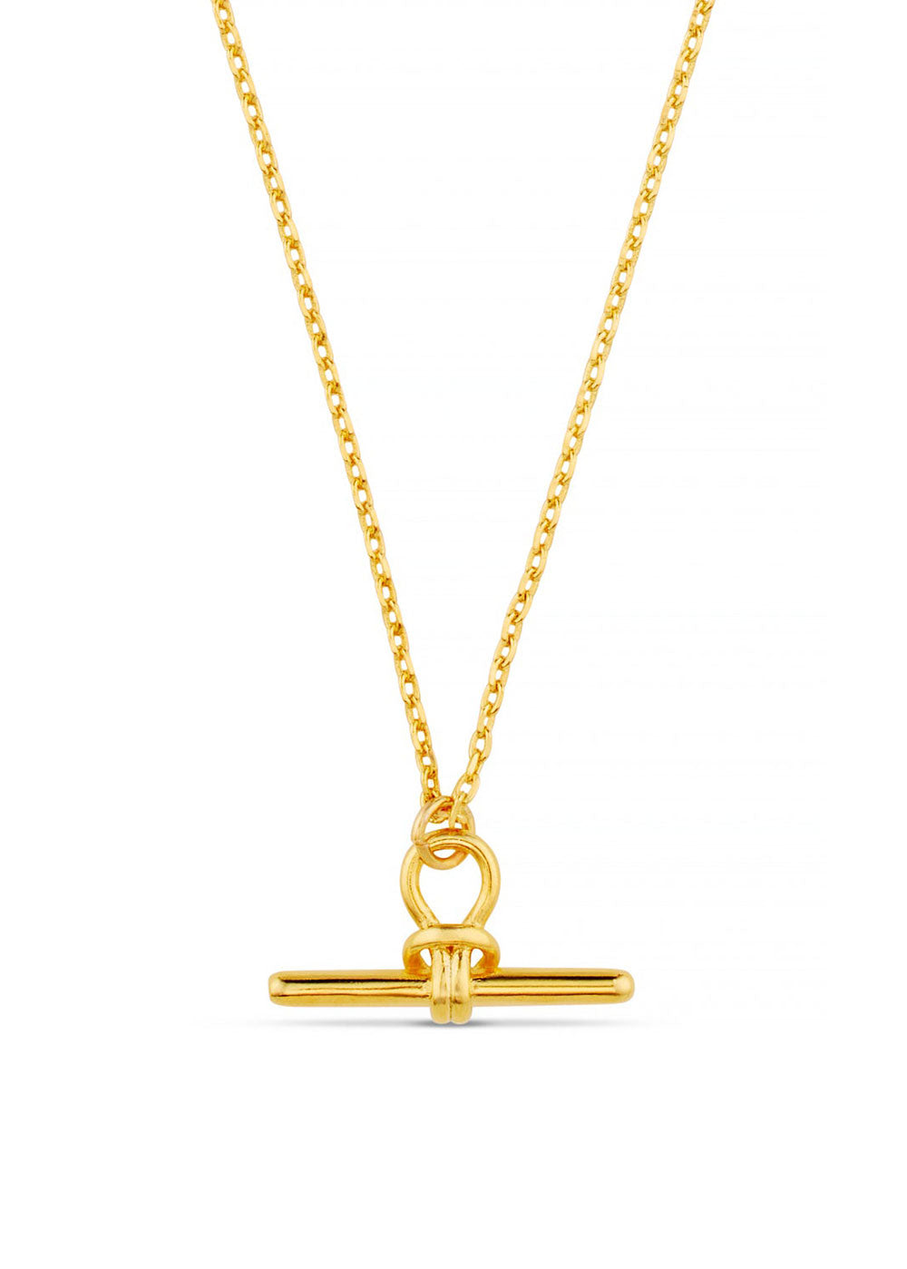 Orelia Dainty T-bar Knot Necklace - Gold