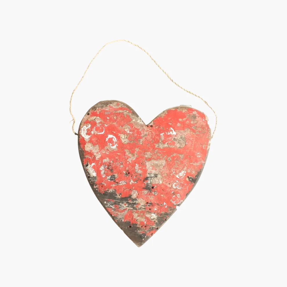 Raw Materials Red Boatwood Decorative Letter Figure Heart