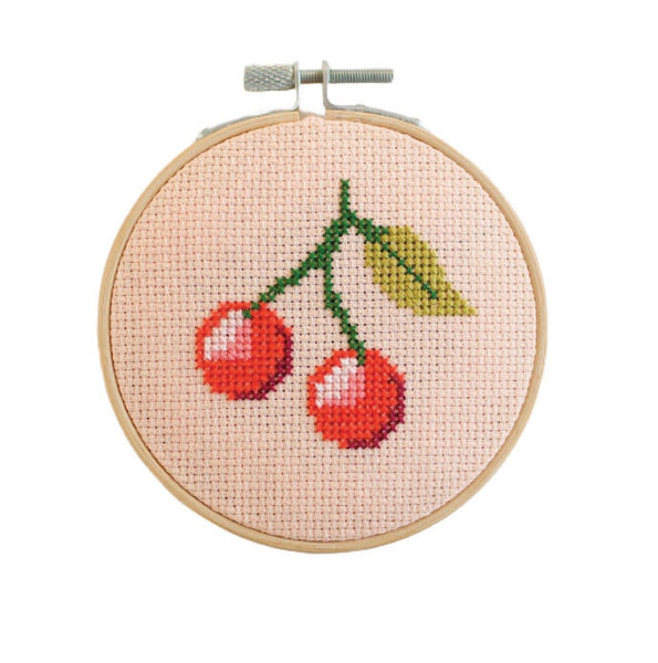 Cotton Clara Cross Stitch Kit Cherries