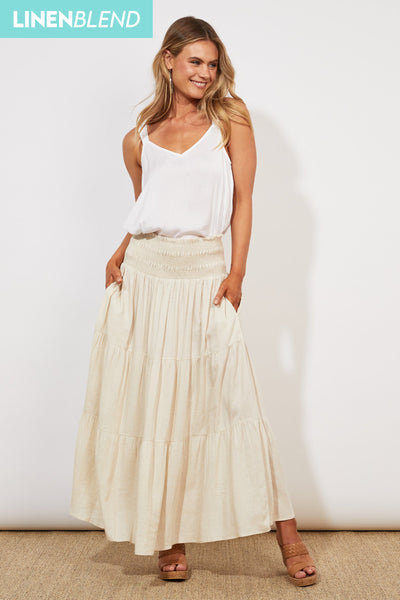 The Kindred Co. Haven Tanna Maxi Skirt - In Sand