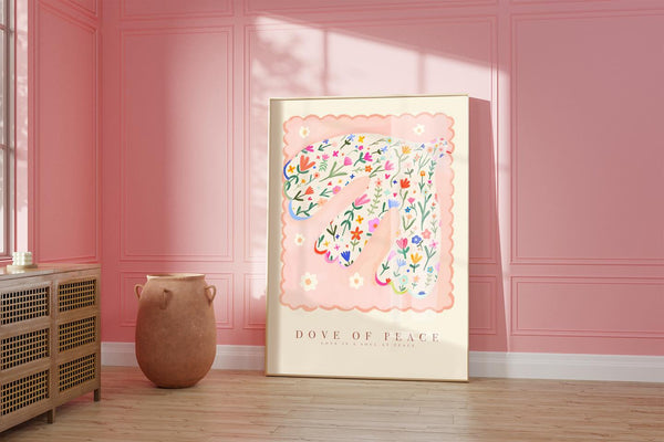 Kate Fox Design Dove Of Peace A4 Print