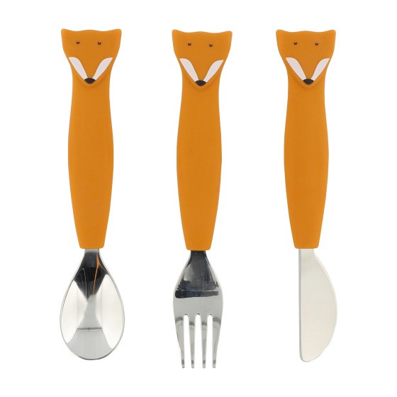 Trixie Silicone Cutlery Set 3-Pack Mr. Fox