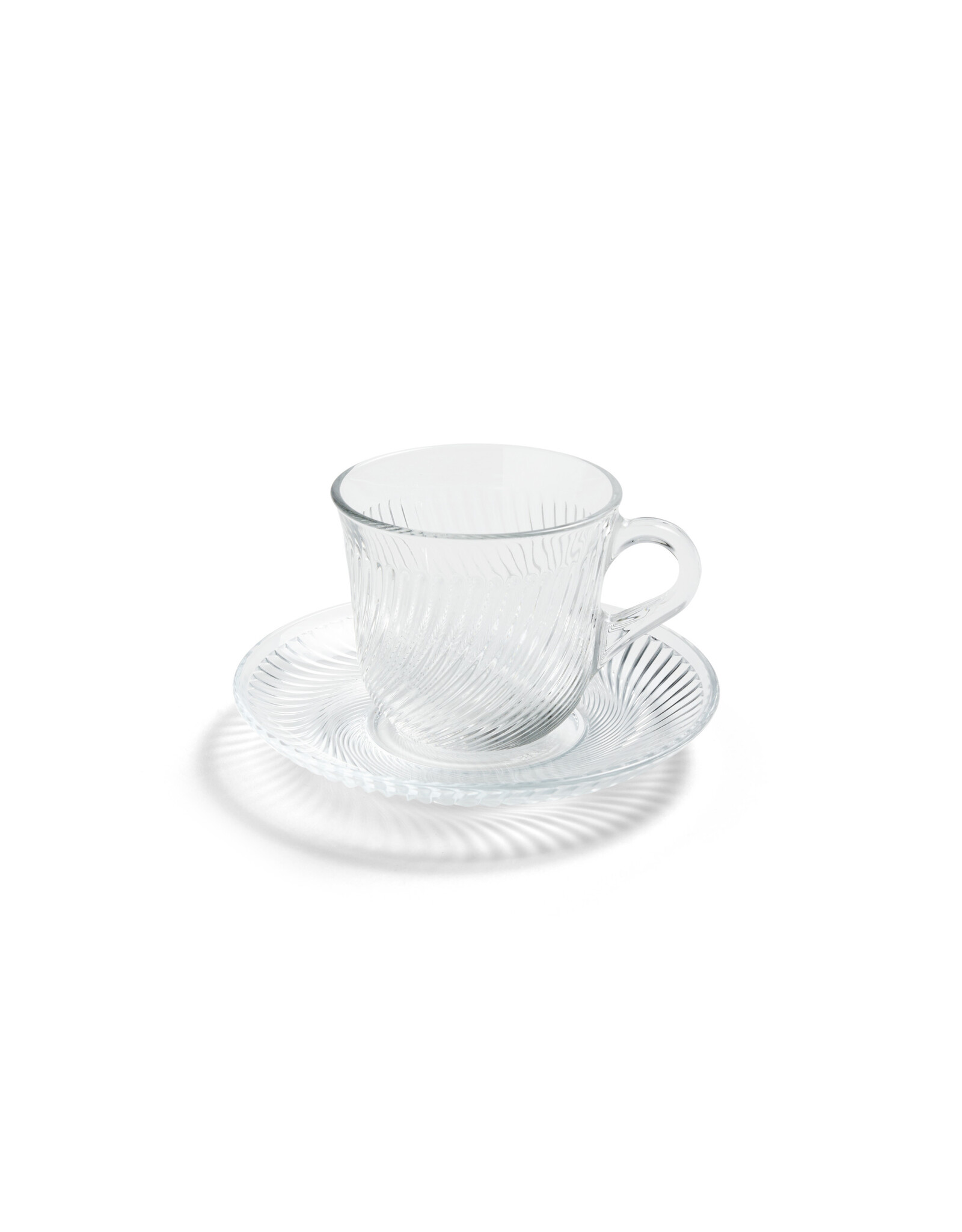 HAY Clear Pirouette Cup and Saucer