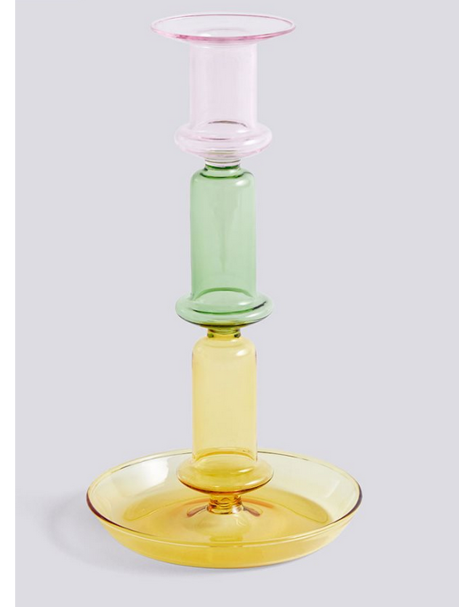 HAY Tall Pink and Green Rainbow Candle Holder