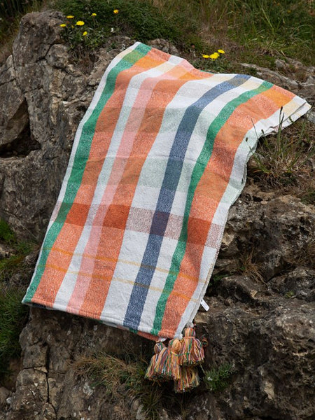 Beaumont Organic Recycled Checked Cotton Throw