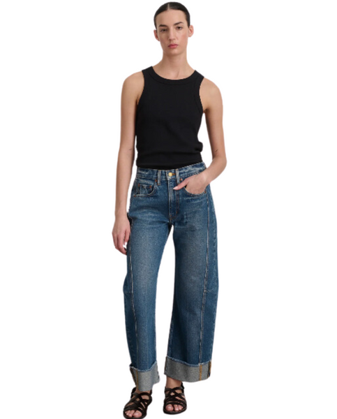 B SIDES Cuffed Lasso Jean Vista Blue