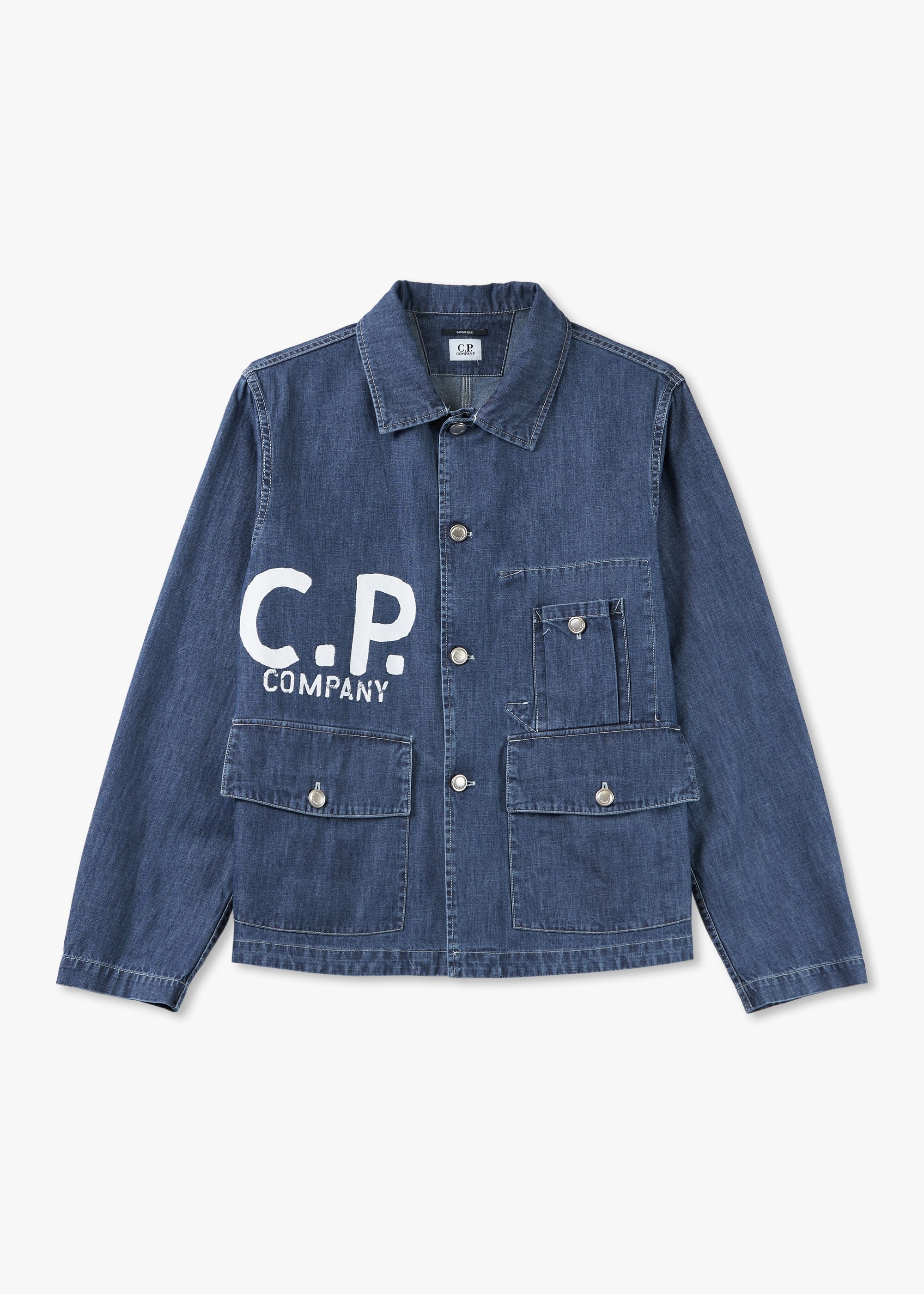 C.P. Company Mens Outerwear Medium Blu Jacket In Stone Bleach