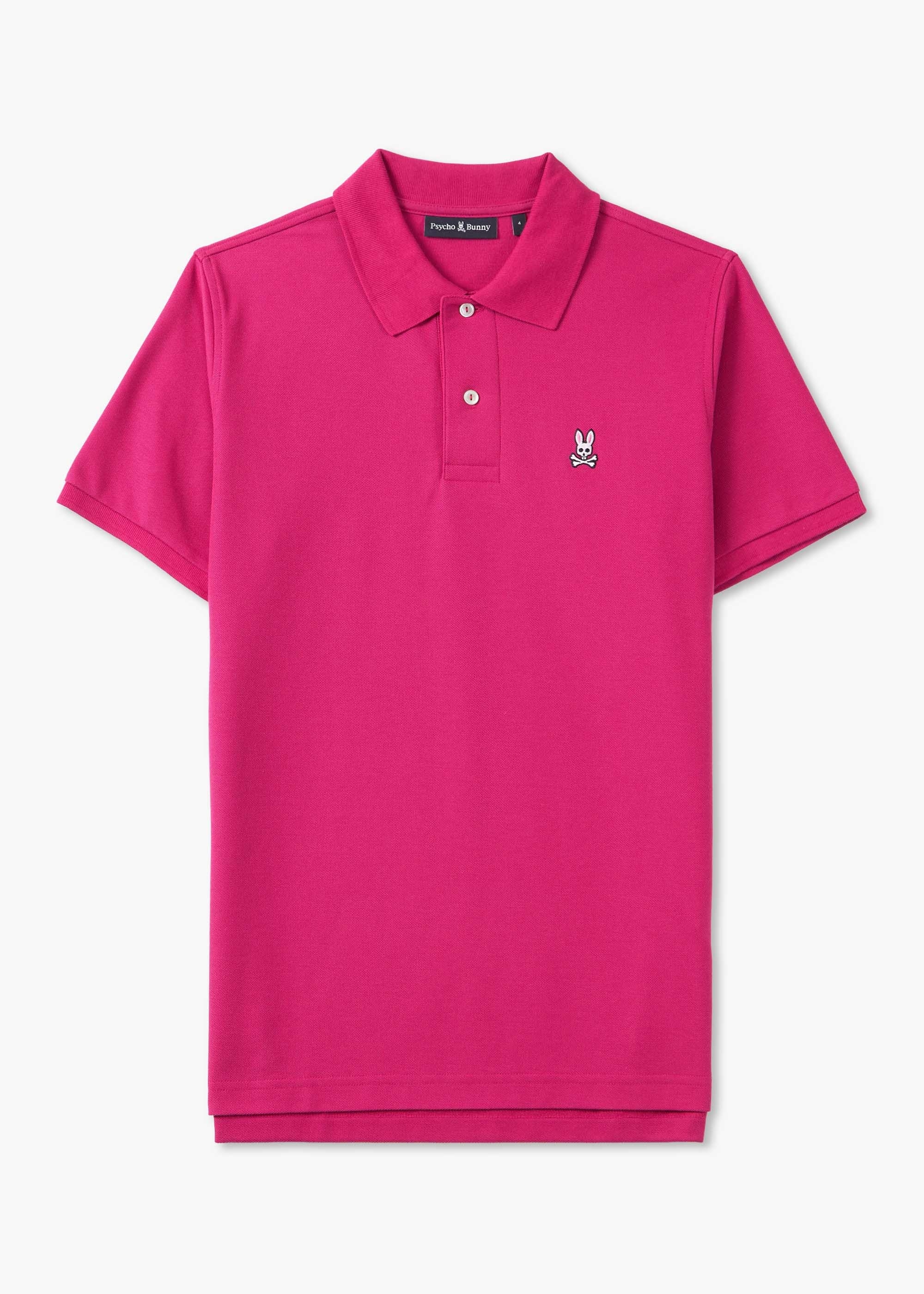 PSYCHO BUNNY Mens Classic Pique Polo Shirt In Wild Berry