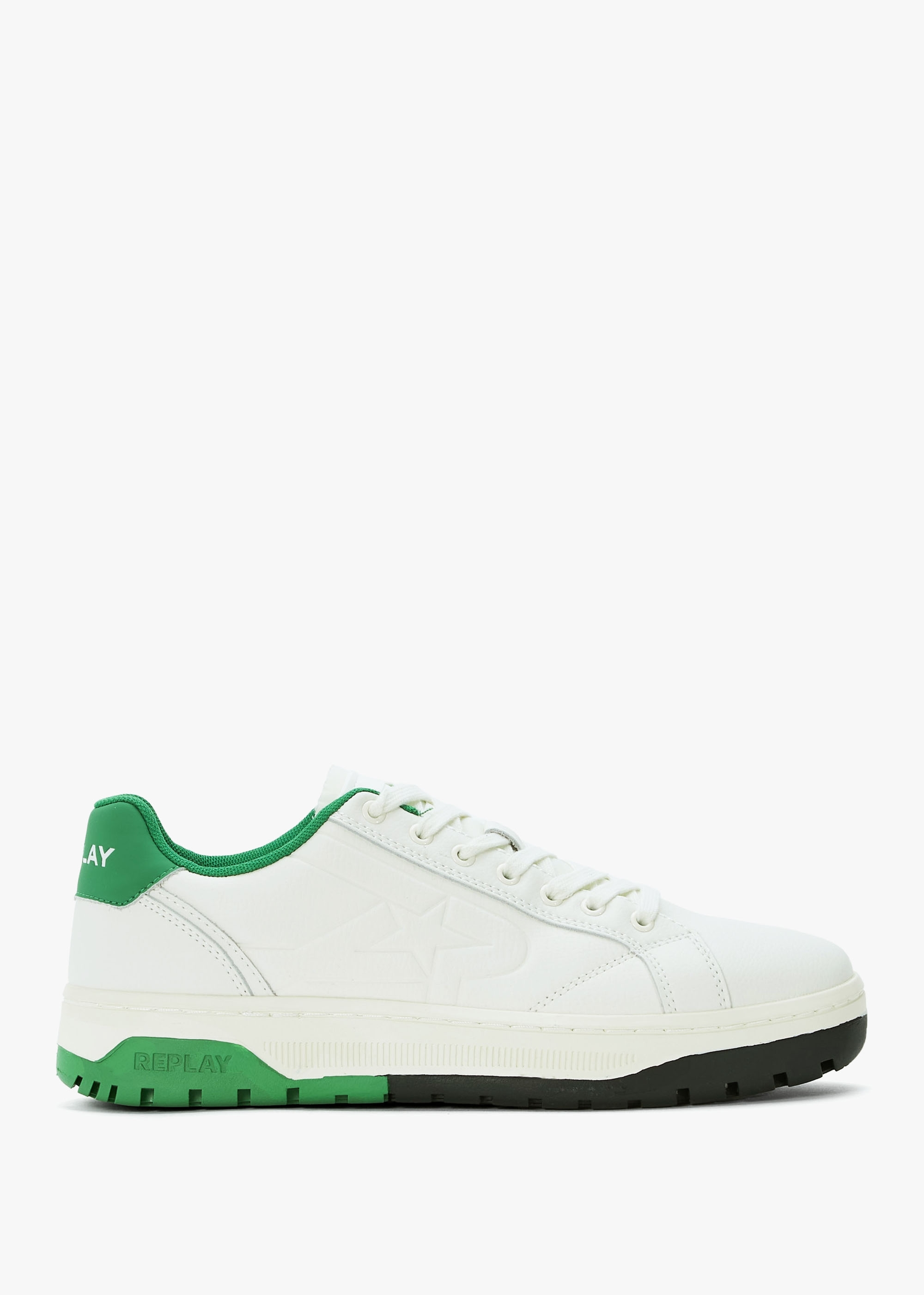 Replay Mens GMZ4S Trainer Sporty In Off White Green