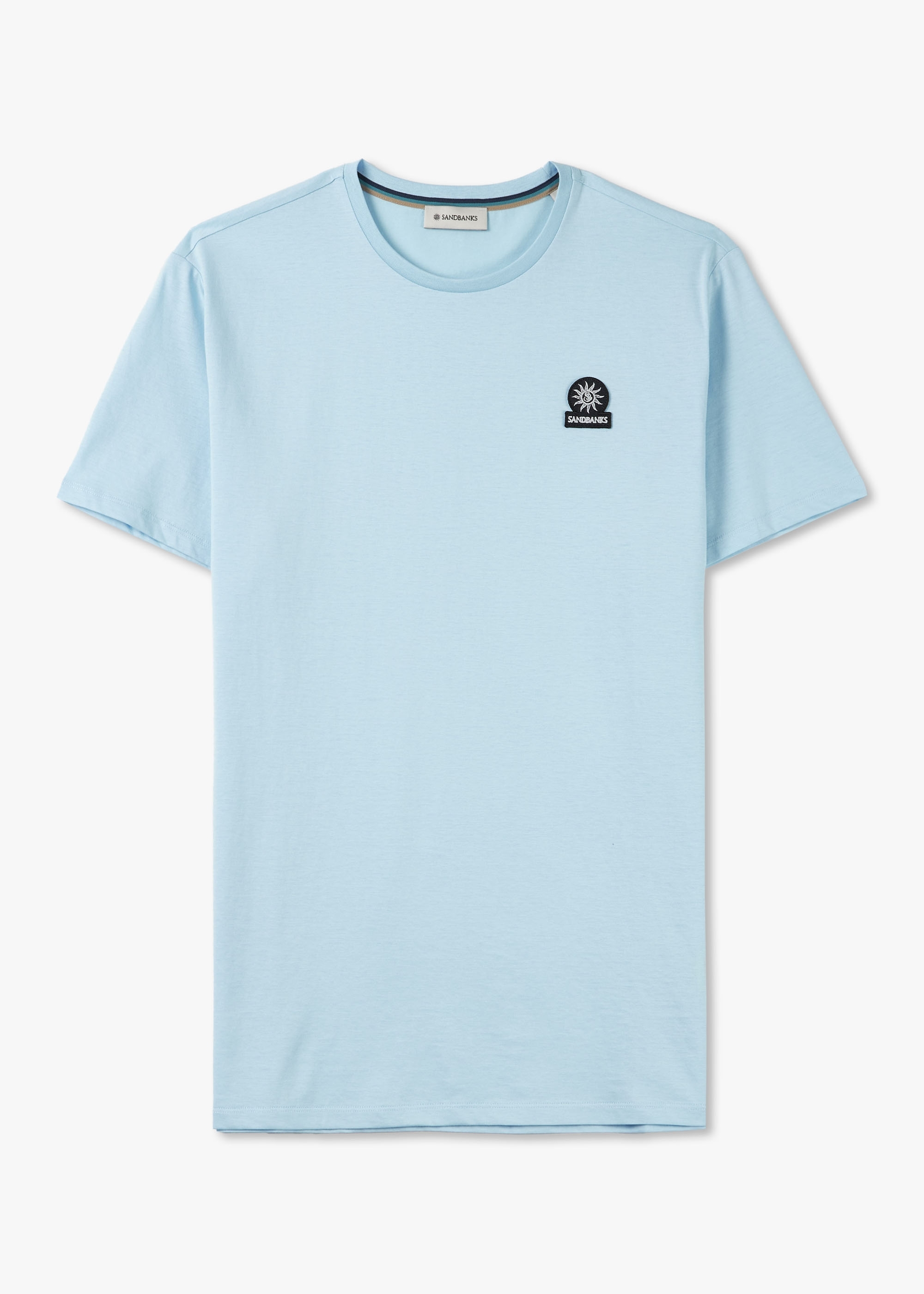 Sandbanks Mens Badge Logo T-Shirt In Blue