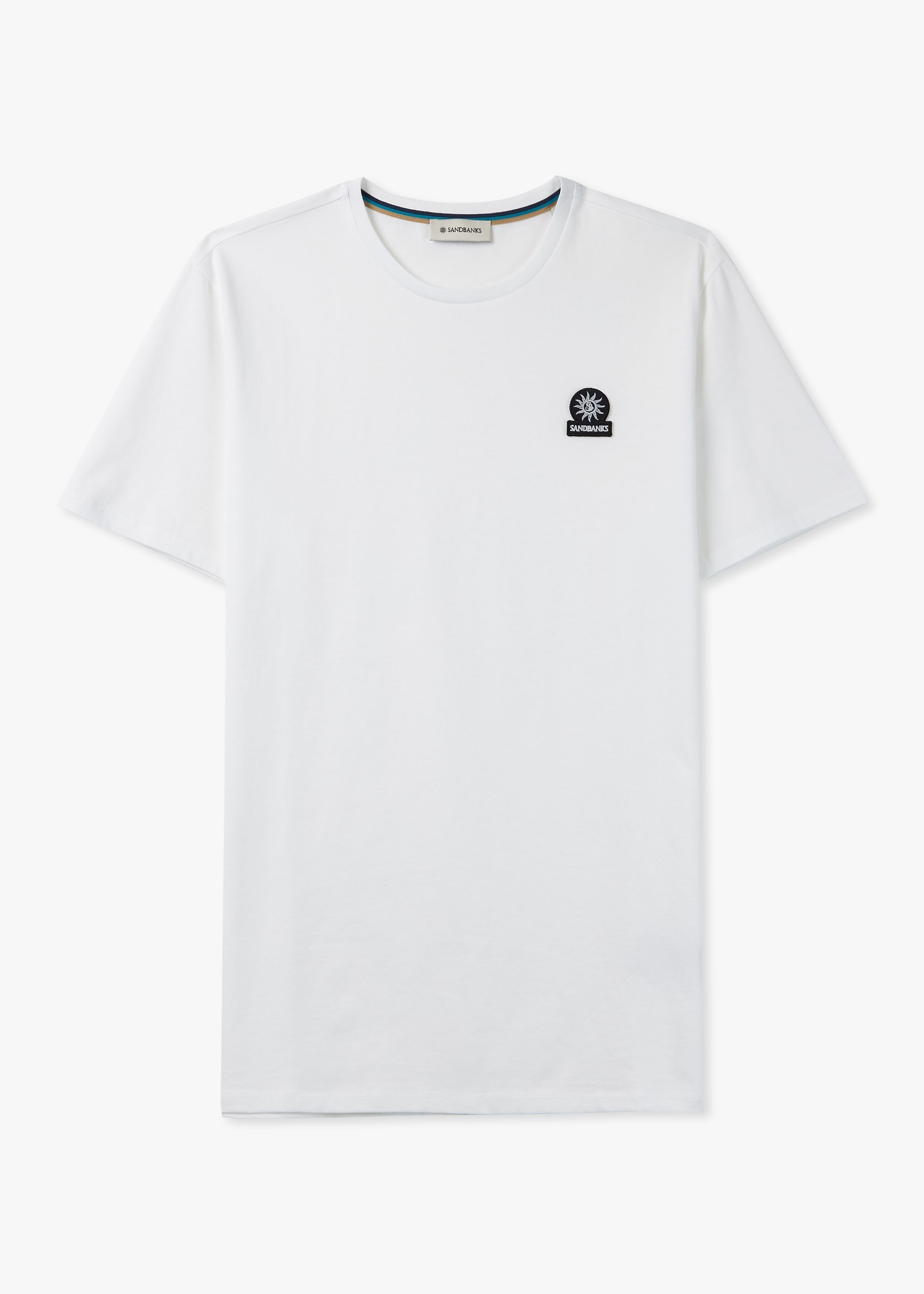 Sandbanks Mens Badge Logo T-Shirt In White