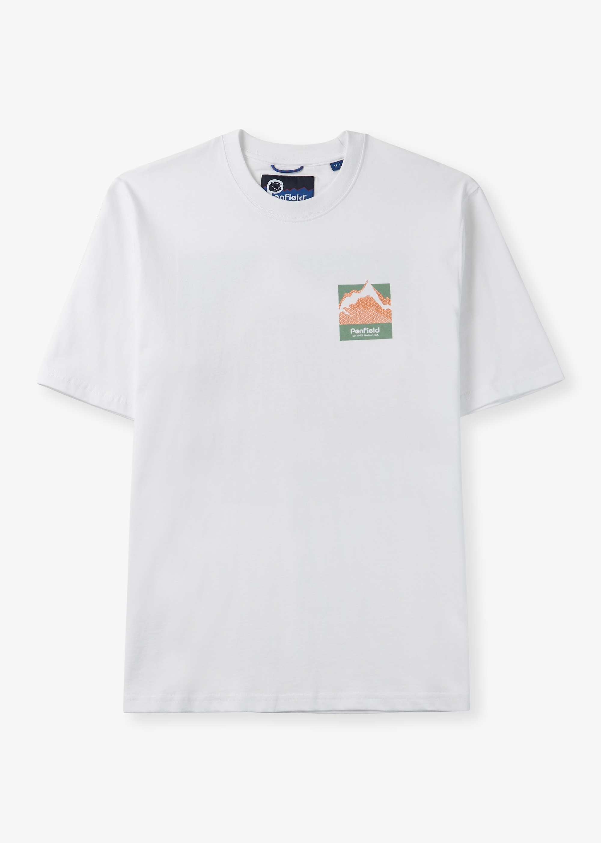 Penfield Mens Mountain Back Print T-Shirt In Bright White
