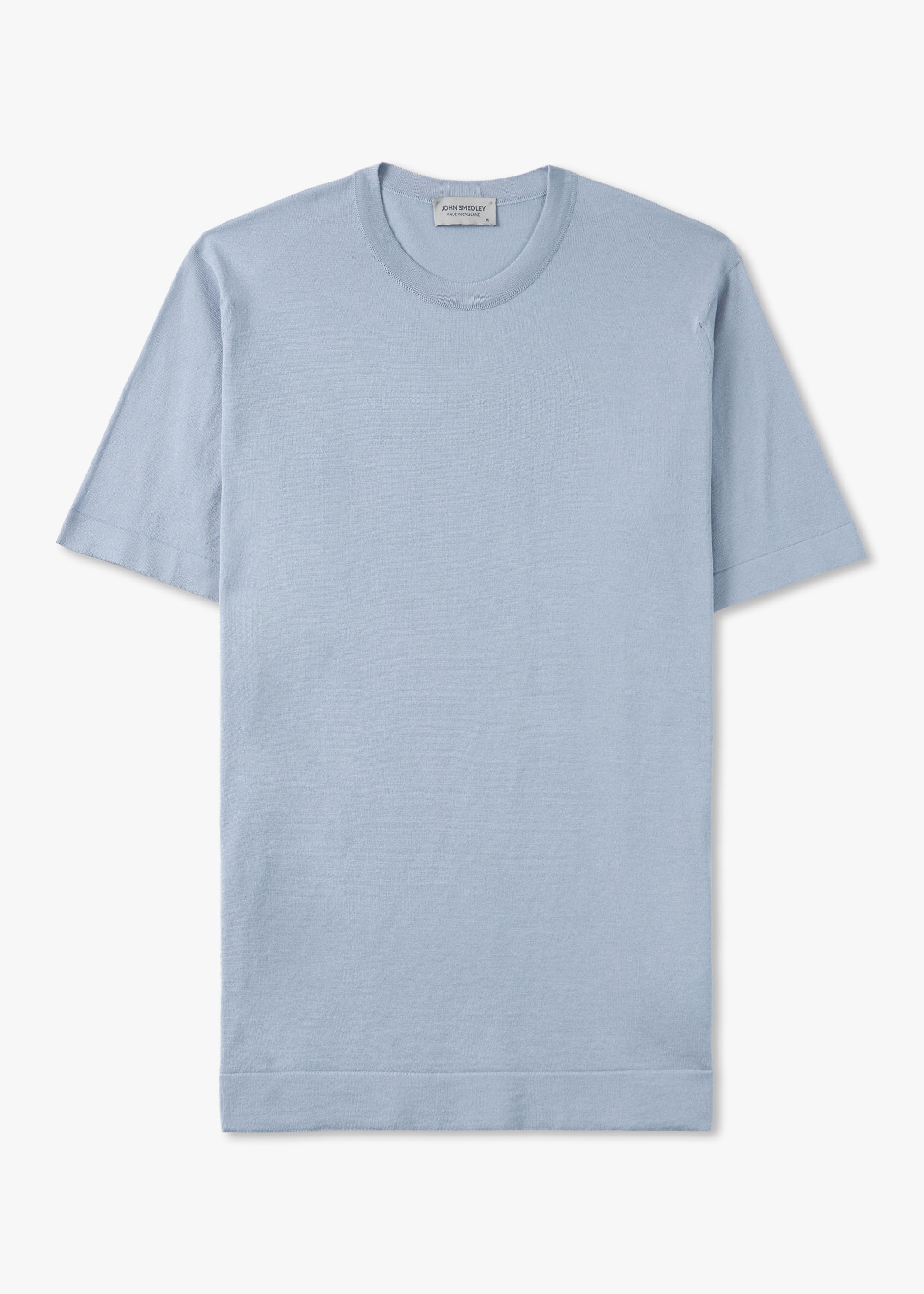 John Smedley Mens Lorca T-Shirt In Mirage Blue