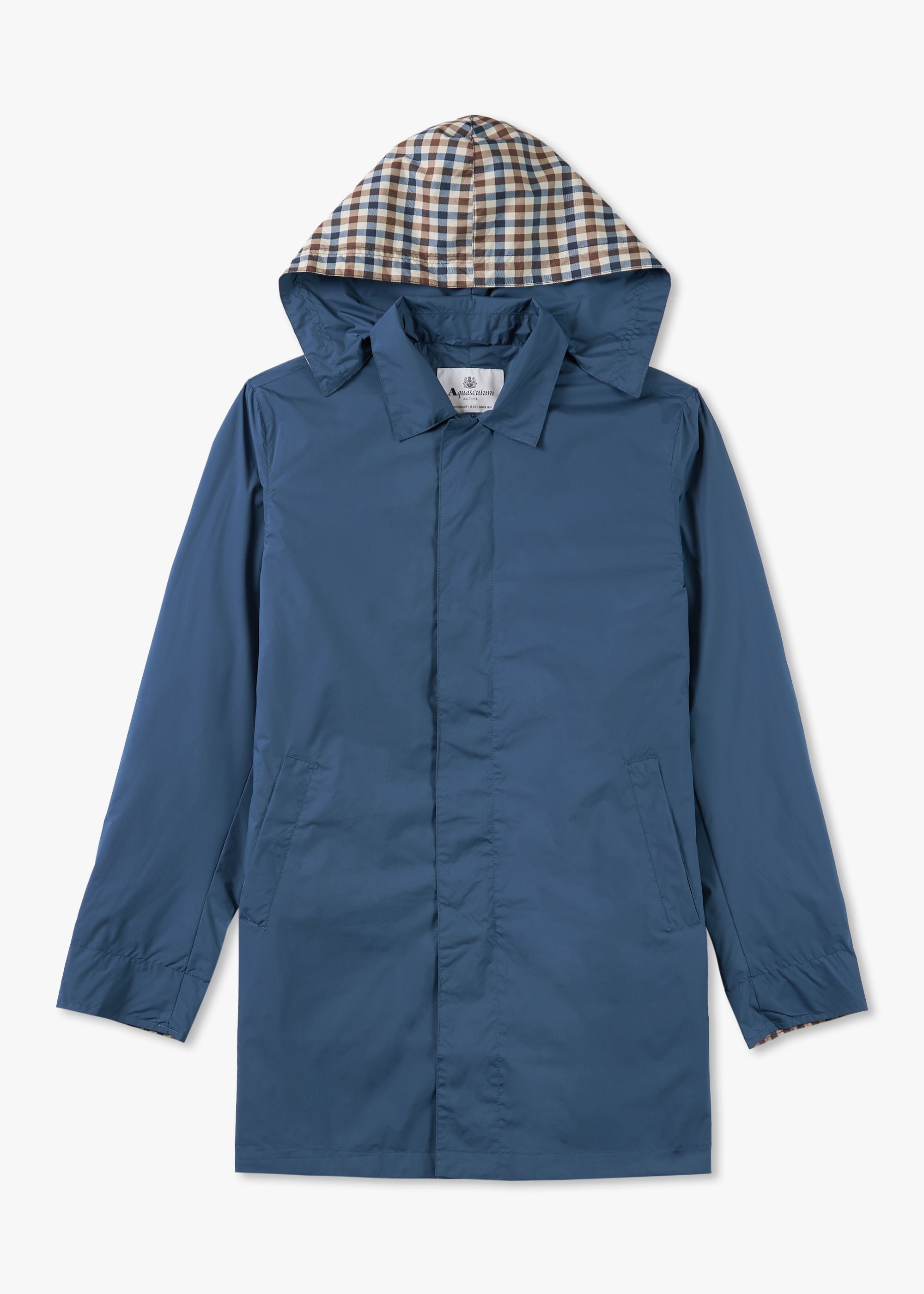 Aquascutum  Mens Active Packable Trench In Blue