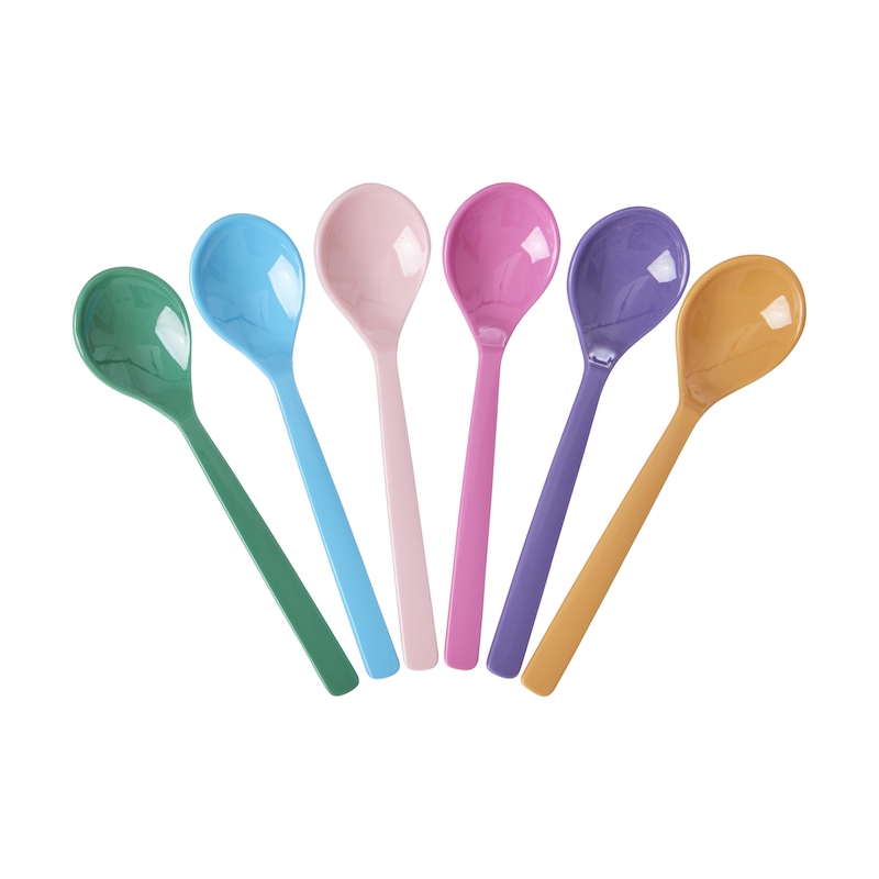 Rice by Rice Colourful Melamine Teaspoons/Set of 6