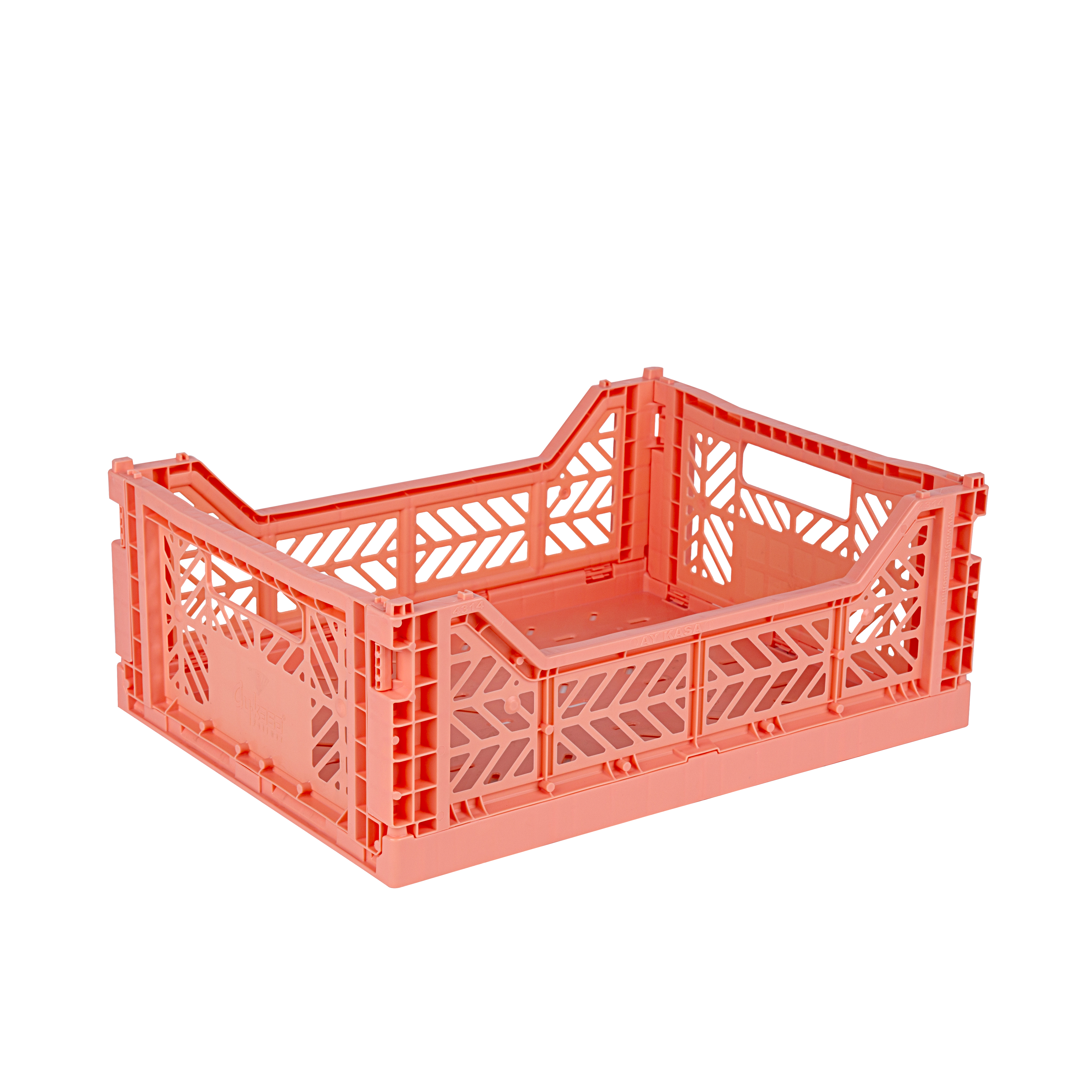 AYKASA Midi Salmon Pink Folding Crate