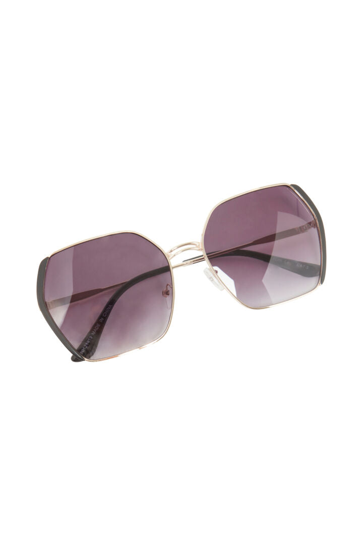 ICHI Marrina Sunglasses-Black with Gold-20121419