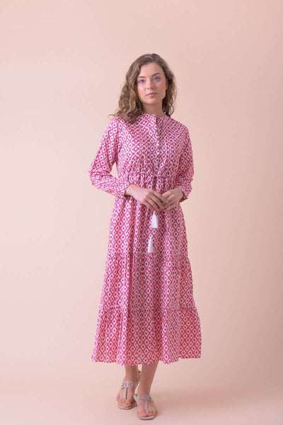 Handprint Dream Apparel Corfu Dress/habibi Pink