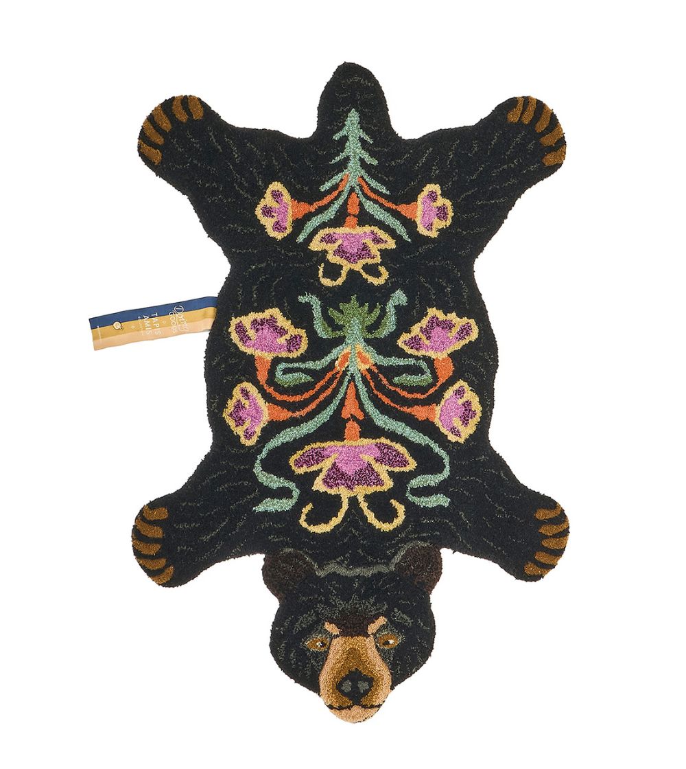 Doing Goods Blooming Black Bear Small Rug