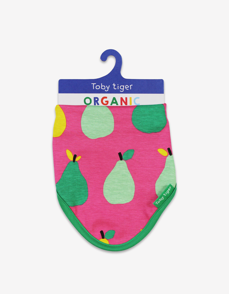 Toby Tiger Organic Pear Print Dribble Bib
