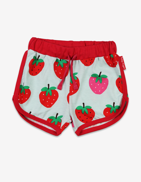 Toby Tiger Organic Strawberry Print Running Shorts