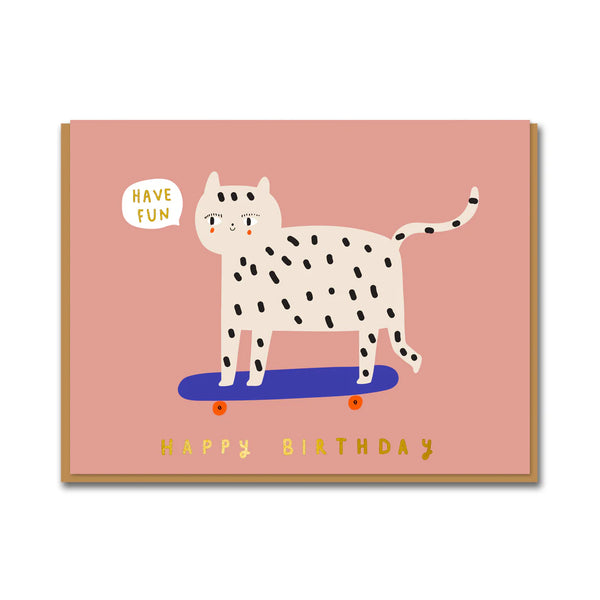 1973 Snow Leopard Birthday Greeting Card