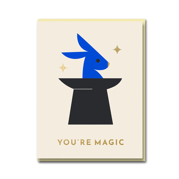 1973 Darling Clementine Sparkle and Spin You're Magic Hat Greeting Card