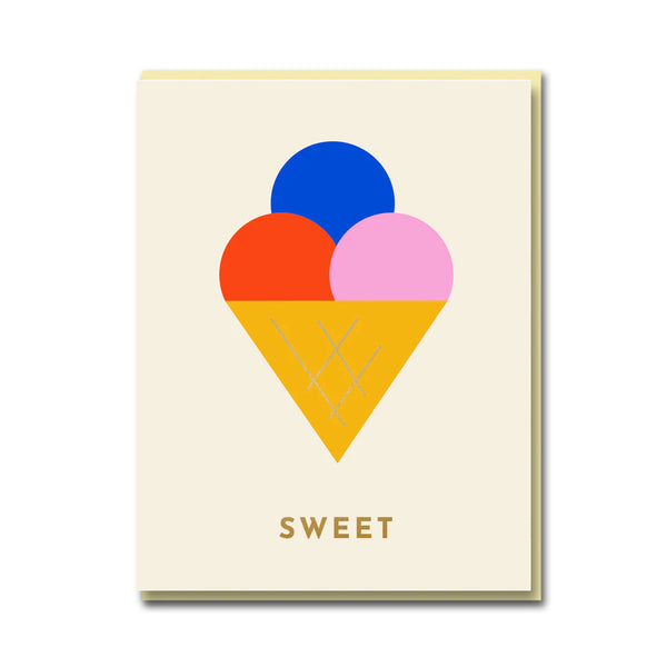 1973 Darling Clementine Sparkle and Spin Ice Cream Greeting Card