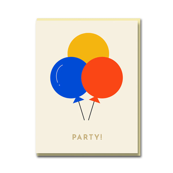 1973 Darling Clementine Sparkle and Spin Party Balloons Greeting Card