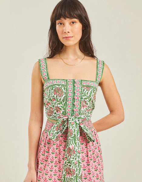 Pink City Prints Lucia Top - Rose Border