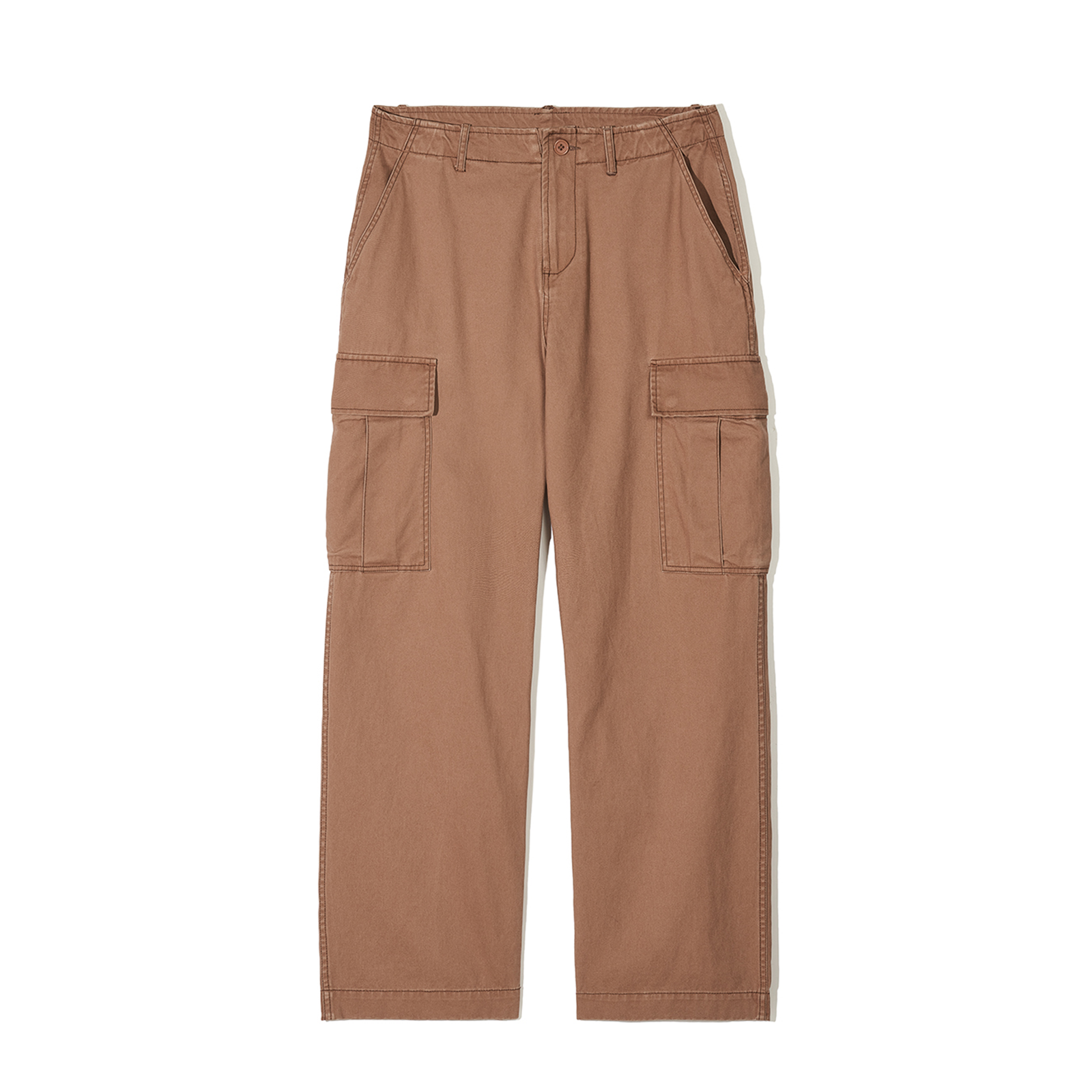 Partimento Vintage Washed Cargo Pants in Orange Brown