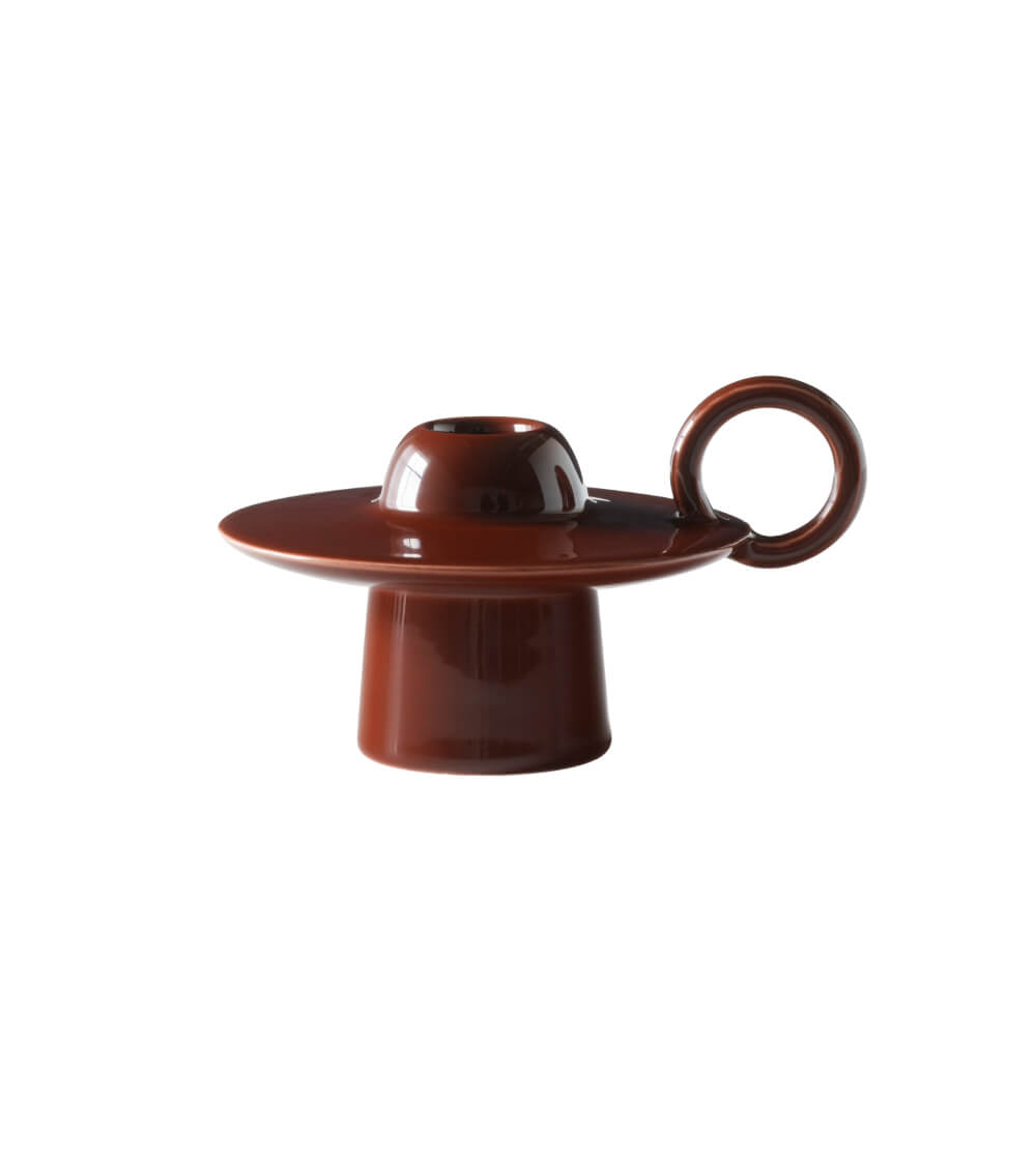 &Tradition Red Brown Momento Candleholder JH39