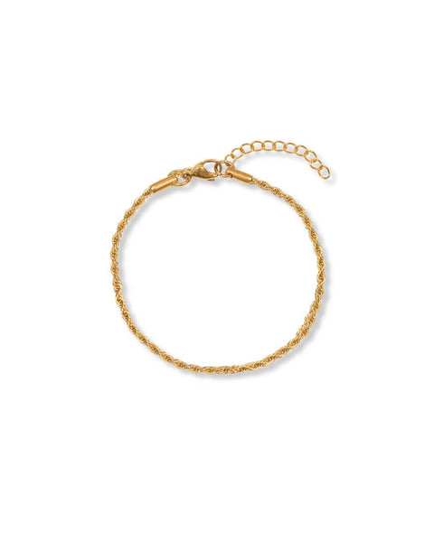 A Weathered Penny  Delicate Rope Bracelet Gold