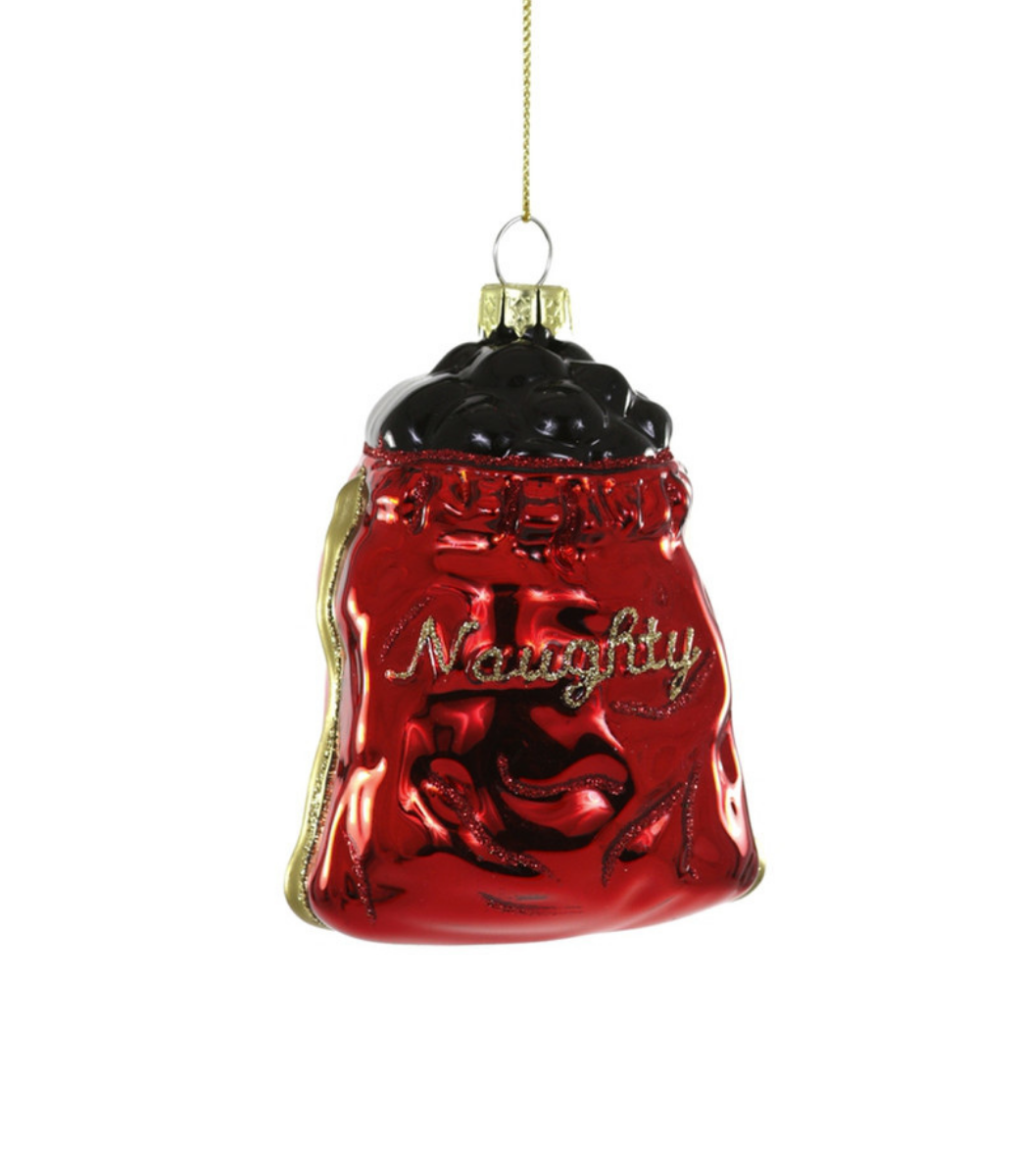 Cody Foster & Co Naughty List Bag of Coal Ornament 