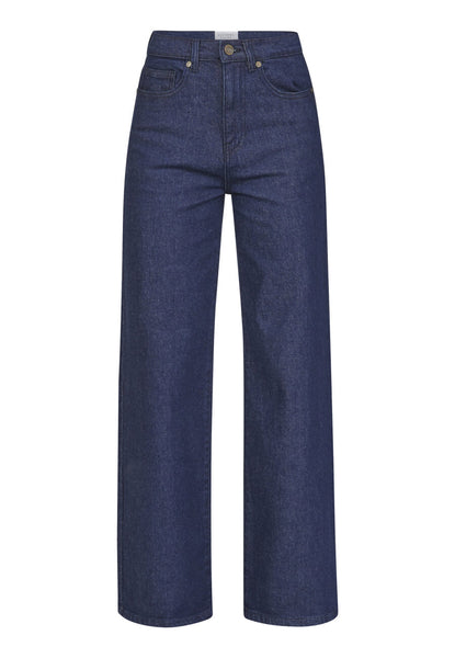 Sisterspoint Owi Wide Leg Jeans - Unwashed Blue