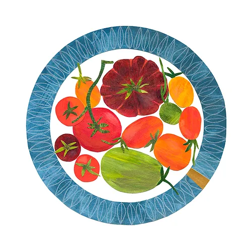 Little Paper Plates Heritage Tomatoes Little Plate Art Print
