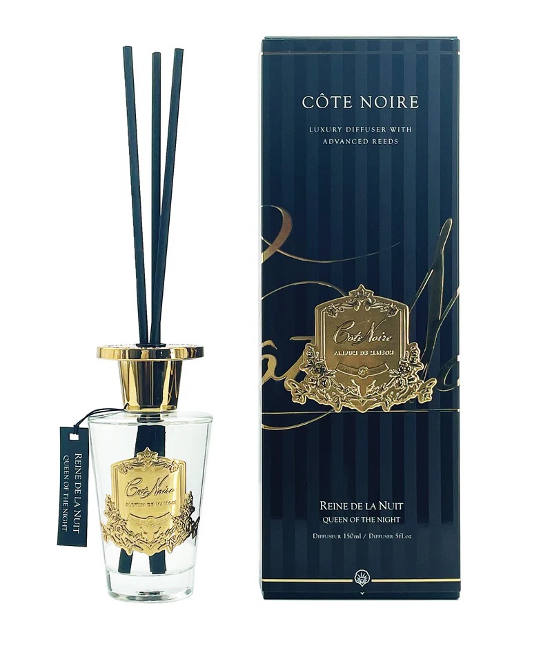 Cote Noire Queen of the Night 150ml Diffuser Set - Gold