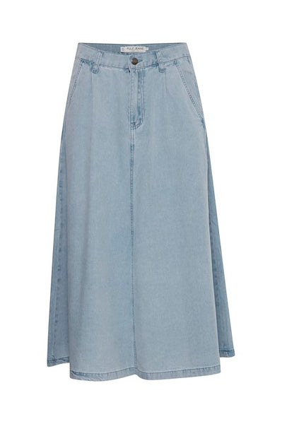 Pulz Jeans Pzjosie Bleached Blue Denim Skirt