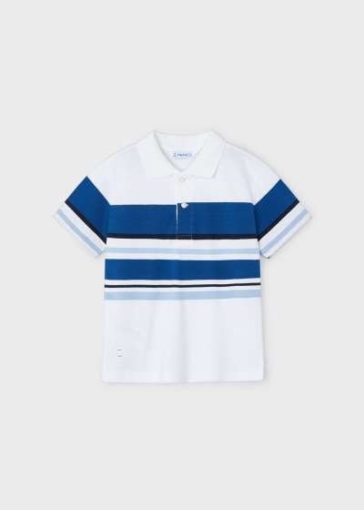Mayoral Striped Polo Shirt - Navy / Blue