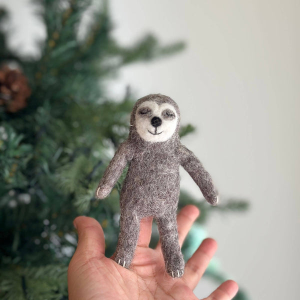Deer Harbour Design Sloth Felt Finger Puppet