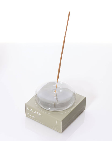 maegen-dimple-hand-blown-glass-incense-holder-or-grey