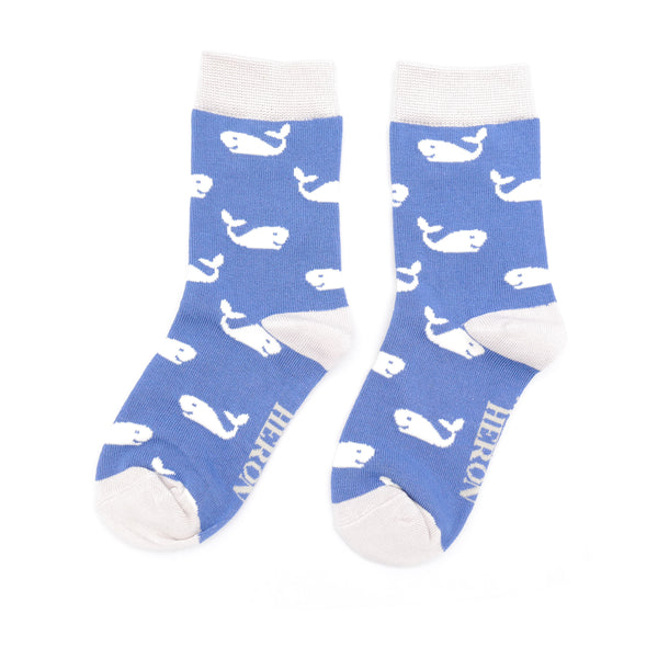 Miss Sparrow Kids Socks - Blue Whale