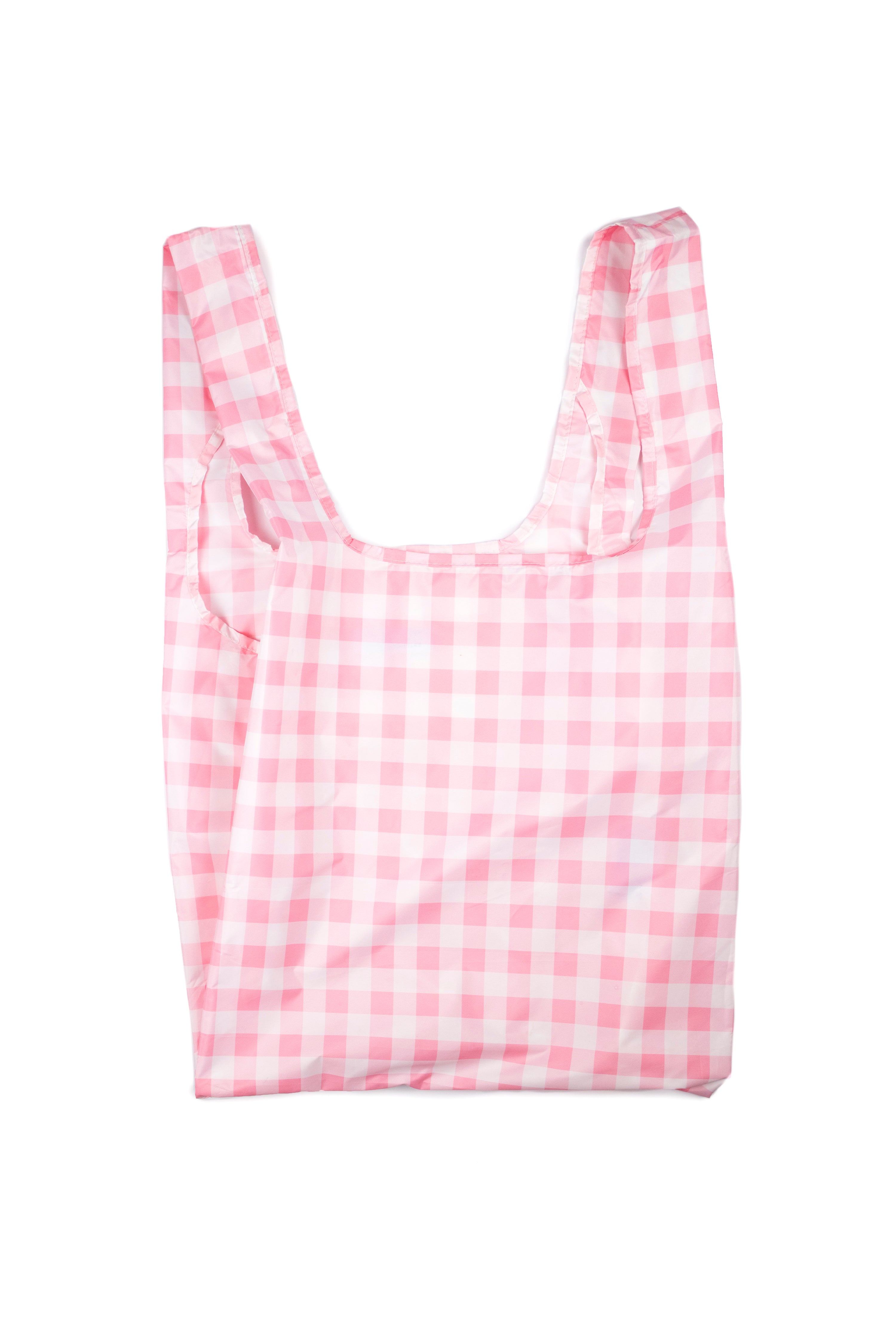 Kind Bag Medium Bubblegum Pink Gingham Reusable Bag 