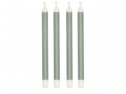 Kooks Unlimited Villa Collection Dinner Candle Styles 29cm 4 Pcs Green Stearin