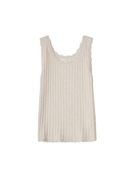 Yerse Sebas Knit Vest In Natural From