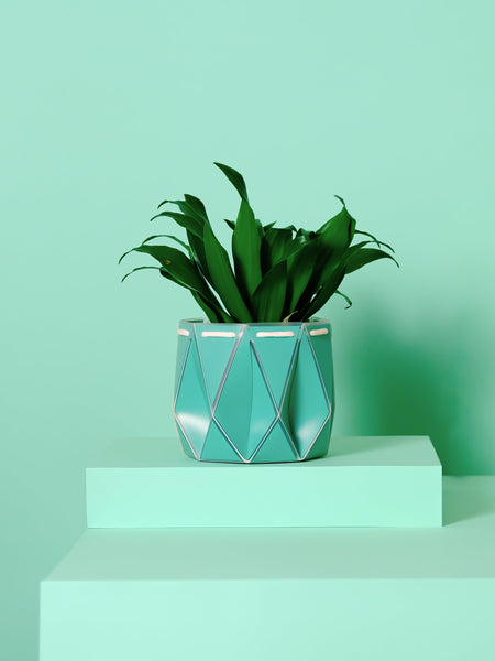 POTR Pots Origami Plant Pot 15cm - Aqua