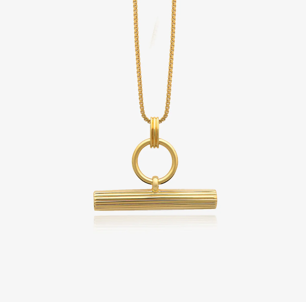 Rachel Jackson Gold T-bar Gold Necklace