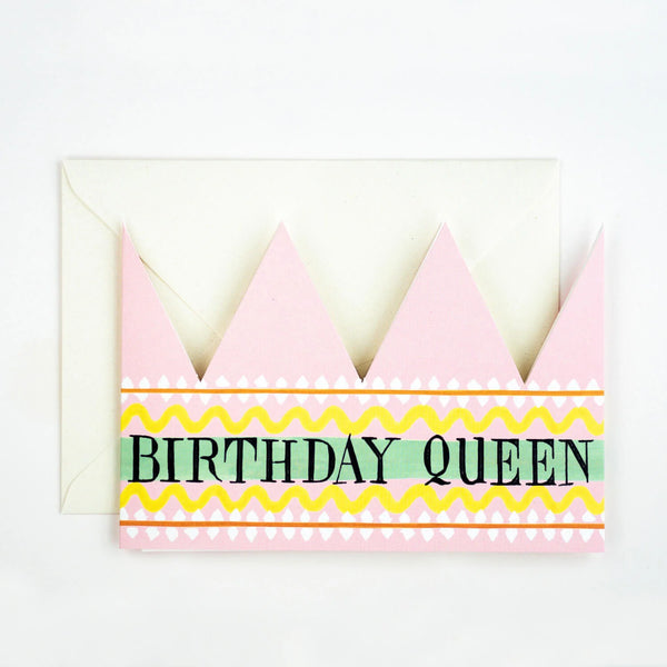 Hadley Paper Goods Birthday Queen Party Hat Card